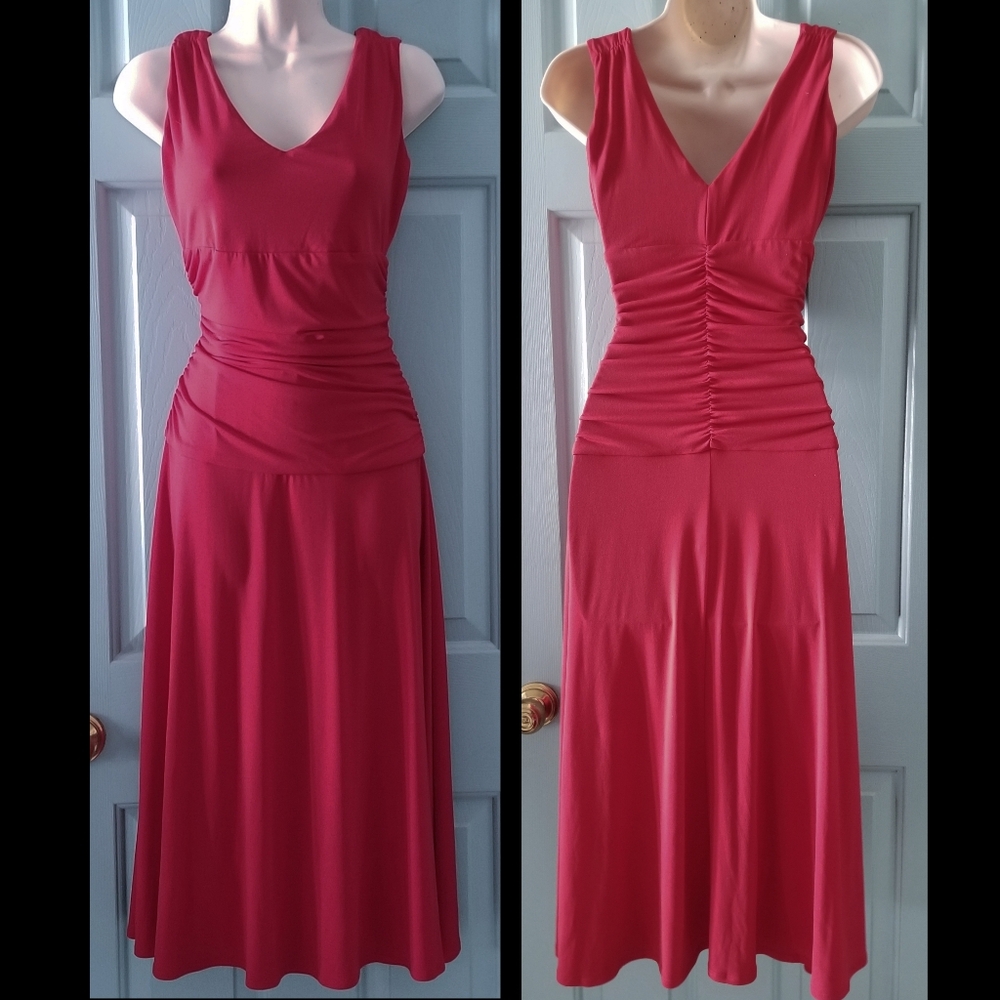 Victoria's Secret Catalog Moda International Ruby Red Sleeveless Midi Dress